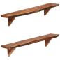 Preview: ARDEBO.de - Wandregale 2 Stk. 90 x 20 x 18 cm Massivholz Akazie