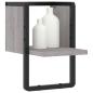Preview: Wandregal mit Stange Grau Sonoma 20x25x30 cm