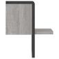 Preview: Wandregal mit Stange Grau Sonoma 20x25x30 cm