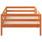 Preview: Massivholzbett ohne Matratze Wachsbraun 100x200 Kiefernholz