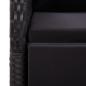 Preview: 7-tlg. Garten-Essgruppe mit Kissen Schwarz Poly Rattan
