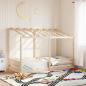 Preview: ARDEBO.de - Kinderbett mit Dach Weiß 80x200 cm Massivholz Kiefer