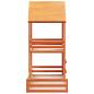 Preview: Etagenbett mit Dach Wachsbraun 90x190 cm Massivholz Kiefer
