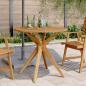 Preview: ARDEBO.de - Gartentisch Rund Ø85x75 cm Massivholz Akazie