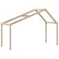 Preview: Etagenbett mit Dach 80x200 cm Massivholz Kiefer