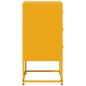 Preview: Nachttische 2 Stk. Senfgelb 36x39x78 cm Stahl