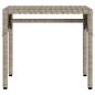 Preview: Sonnenliegen 2 Stk. mit Dach und Tisch Hellgrau Poly Rattan