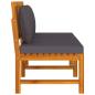 Preview: Tagesbett mit Grauen Kissen 200x60x75 cm Massivholz Akazie