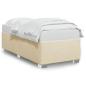 Preview: Bettgestell ohne Matratze Creme 80x200 cm Stoff