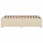 Preview: Bettgestell ohne Matratze Creme 120x190 cm Stoff