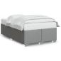 Preview: Bettgestell ohne Matratze Hellgrau 120x190 cm Stoff