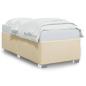 Preview: Bettgestell ohne Matratze Creme 100x200 cm Stoff