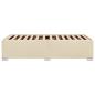 Preview: Bettgestell ohne Matratze Creme 100x200 cm Stoff