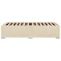 Preview: Bettgestell ohne Matratze Creme 90x200 cm Stoff