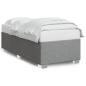 Preview: Bettgestell ohne Matratze Hellgrau 90x200 cm Stoff