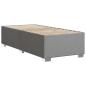 Preview: Bettgestell ohne Matratze Hellgrau 90x200 cm Stoff
