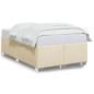 Preview: Bettgestell ohne Matratze Creme 120x200 cm Stoff