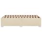 Preview: Bettgestell ohne Matratze Creme 120x200 cm Stoff