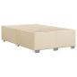 Preview: Bettgestell ohne Matratze Creme 120x200 cm Stoff