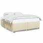 Preview: Bettgestell ohne Matratze Creme 200x200 cm Stoff