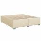 Preview: Bettgestell ohne Matratze Creme 200x200 cm Stoff