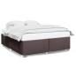 Preview: Bettgestell ohne Matratze Dunkelbraun 180x200 cm Stoff