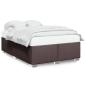 Preview: Bettgestell ohne Matratze Dunkelbraun 140x190 cm Stoff