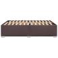 Preview: Bettgestell ohne Matratze Dunkelbraun 140x190 cm Stoff