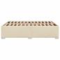 Preview: Bettgestell ohne Matratze Creme 140x200 cm Stoff