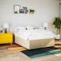 Preview: ARDEBO.de - Bettgestell ohne Matratze Creme 140x190 cm Stoff