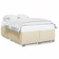 Preview: Bettgestell ohne Matratze Creme 140x190 cm Stoff