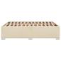 Preview: Bettgestell ohne Matratze Creme 140x190 cm Stoff