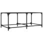 Preview: Couchtisch mit Glasplatte Transparent 98,5x50x40 cm Stahl