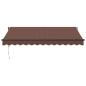 Preview: Markise Automatisch mit LEDs Braun 350x250 cm