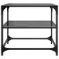 Preview: Couchtische mit Glasplatten 2 Stk. Schwarz 50x50x45 cm Stahl