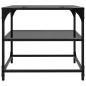 Preview: Couchtische mit Glasplatten 2 Stk. Schwarz 50x50x45 cm Stahl