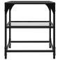 Preview: Couchtisch mit Glasplatte Transparent 40x40x45 cm Stahl