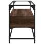 Preview: TV-Schrank mit Glasplatte Braun Eiche 98x35x51 cm Holzwerkstoff