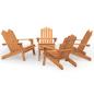 Preview: 5-tlg. Garten-Lounge-Set Adirondack Massivholz Akazie