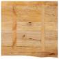 Preview: Tischplatte mit Baumkante 60x60x3,8 cm Massivholz Mango