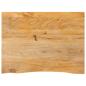 Preview: ARDEBO.de - Tischplatte mit Baumkante 80x60x3,8 cm Massivholz Mango