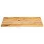 Preview: Tischplatte mit Baumkante 80x60x3,8 cm Massivholz Mango