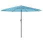 Preview: Sonnenschirm mit Stahlmast Blau 388x388x248 cm