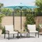 Preview: ARDEBO.de - Sonnenschirm mit Stahlmast Blau 223x223x213 cm