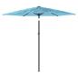 Preview: Sonnenschirm mit Stahlmast Blau 223x223x213 cm