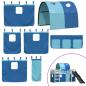 Preview: Etagenbett mit Rutsche und Gardinen Blau 90x200 cm