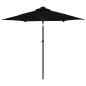 Preview: Sonnenschirm mit Stahlmast Schwarz 225x225x212 cm