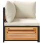 Preview: 2-tlg. Garten-Sofa-Set mit Kissen Massivholz Akazie