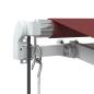 Preview: Markise Automatisch mit LED Weinrot 450x350 cm