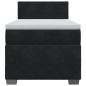 Preview: Boxspringbett mit Matratze Schwarz 100x200 cm Samt